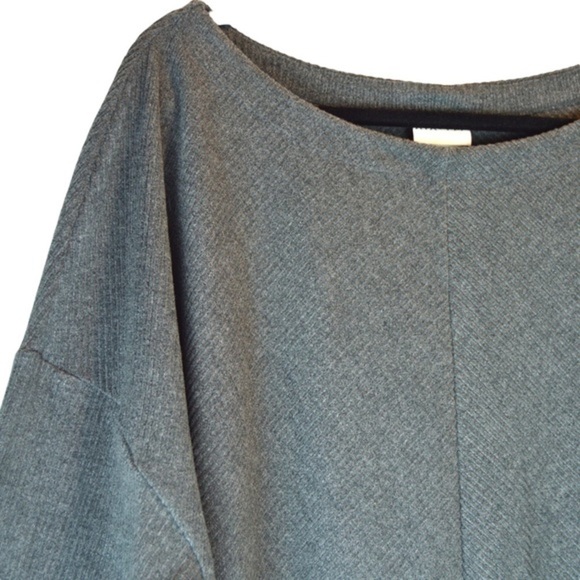 Ava & Viv Fine Ribbed Knit Stretchy Pullover Top, Grey - Size 3X - Picture 2 of 9